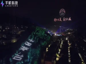 Crostars 1,000 drones forming Moutai logo above Zunyi, Guizhou