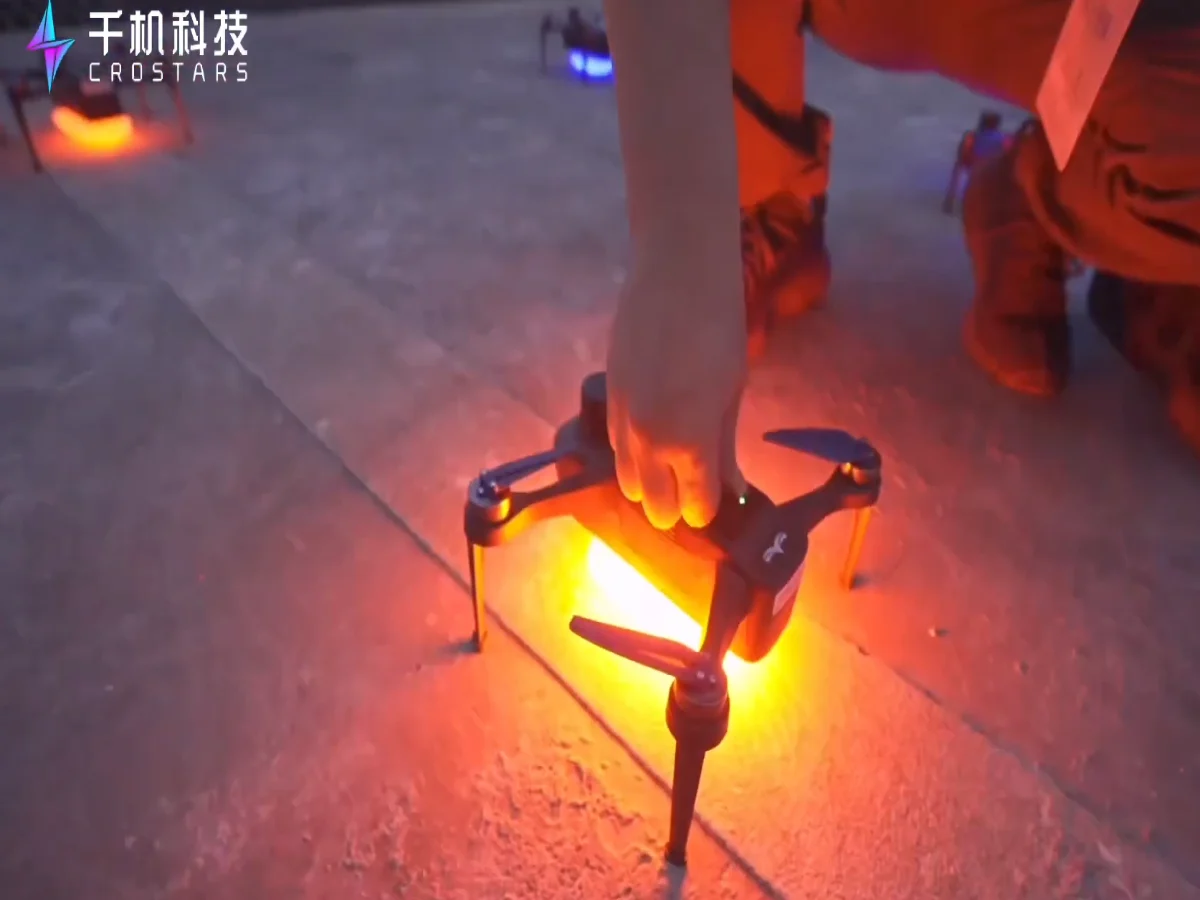 Crostars crew preparing ground drones before Indonesia marriage proposal show